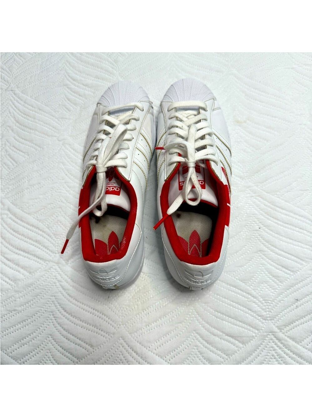 Adidas Original Superstar men’s White Leather Low Top Sneakers. Size 12 - Picture 5 of 7